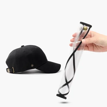 

A172 Adult Anti-droplet PVC Covers Hat Men's Baseball Cap Protective Cover Mask Hat Protective Cap Protective Face Mask Hats