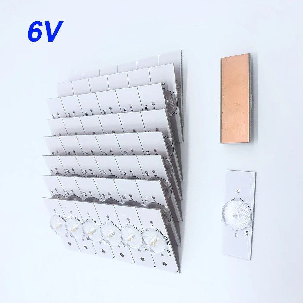 50 шт. бренд new6V линзы лампочки для монтажа на поверхность без провода для 32-65 дюймов светодиодный телевизор ремонт Поддержка место любое положение прочный и практичный
