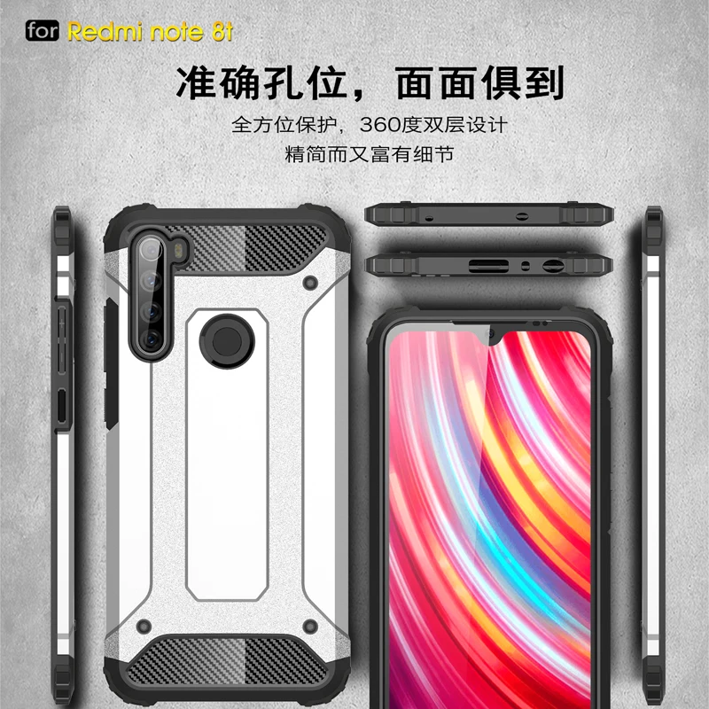 Для Xiaomi Redmi Note 8T Redmi 8 8A Pro Чехол защитный чехол мягкий силиконовый ПК Жесткий чехол Роскошный бампер