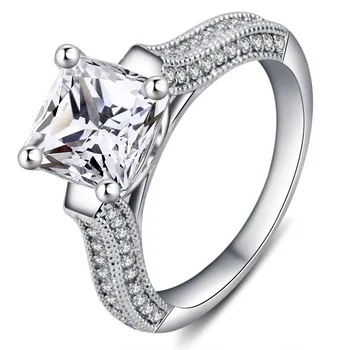 

CHAMSS Fashion Square Zircon Ring Romantic Ladies Engagement Ring Manufacturers Wholesale