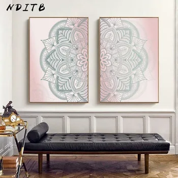 

Moroccan Mandala Boho Wall Art Poster Canvas Abstract Print Simplicity Decorative Picture Painting Modern Living Room Decoration
