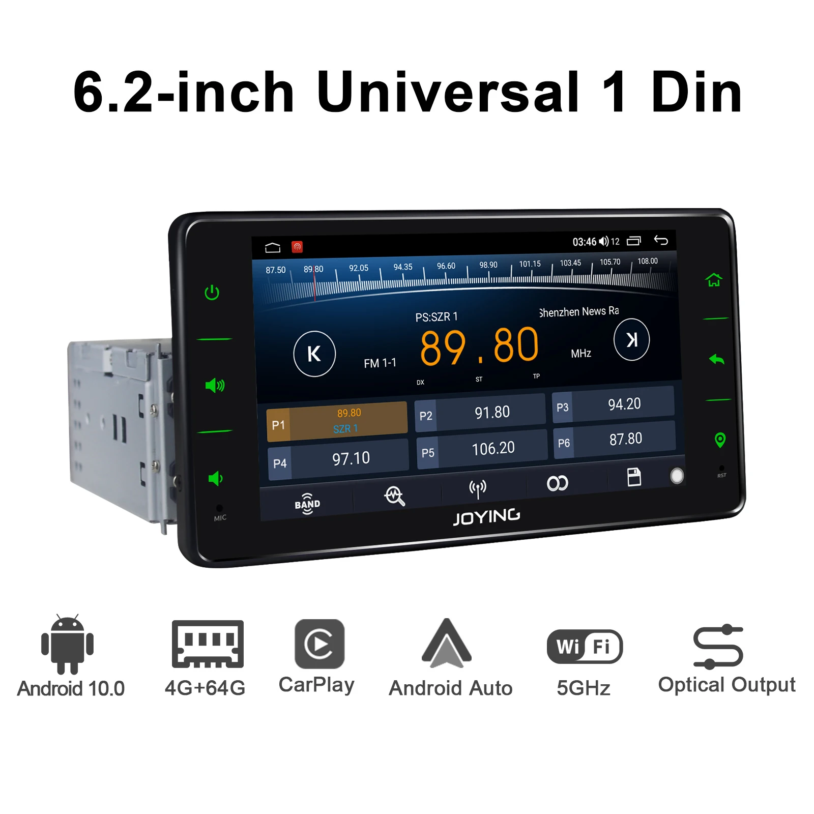 JOYING новейший Android 10 0 6 2 дюймов 4 Гб ОЗУ и 64 ПЗУ автомобильный радиоплеер GPS стерео