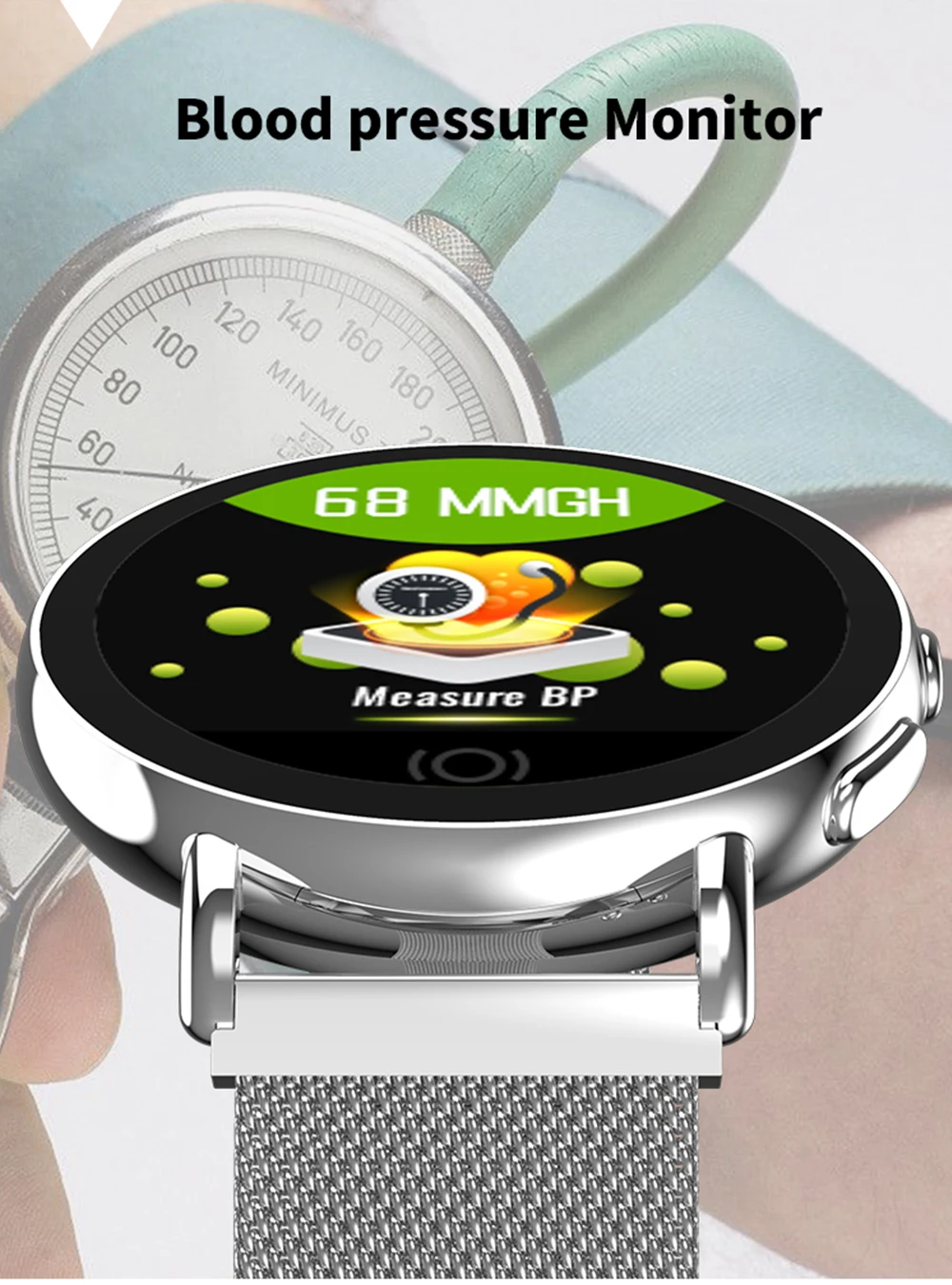 Sporch TLWT7 Bluetooth 4,0 Смарт-часы 1,2 дюйма сенсорный экран Смарт-браслет кровяный кислород монитор сердечного ритма браслет водонепроницаемый