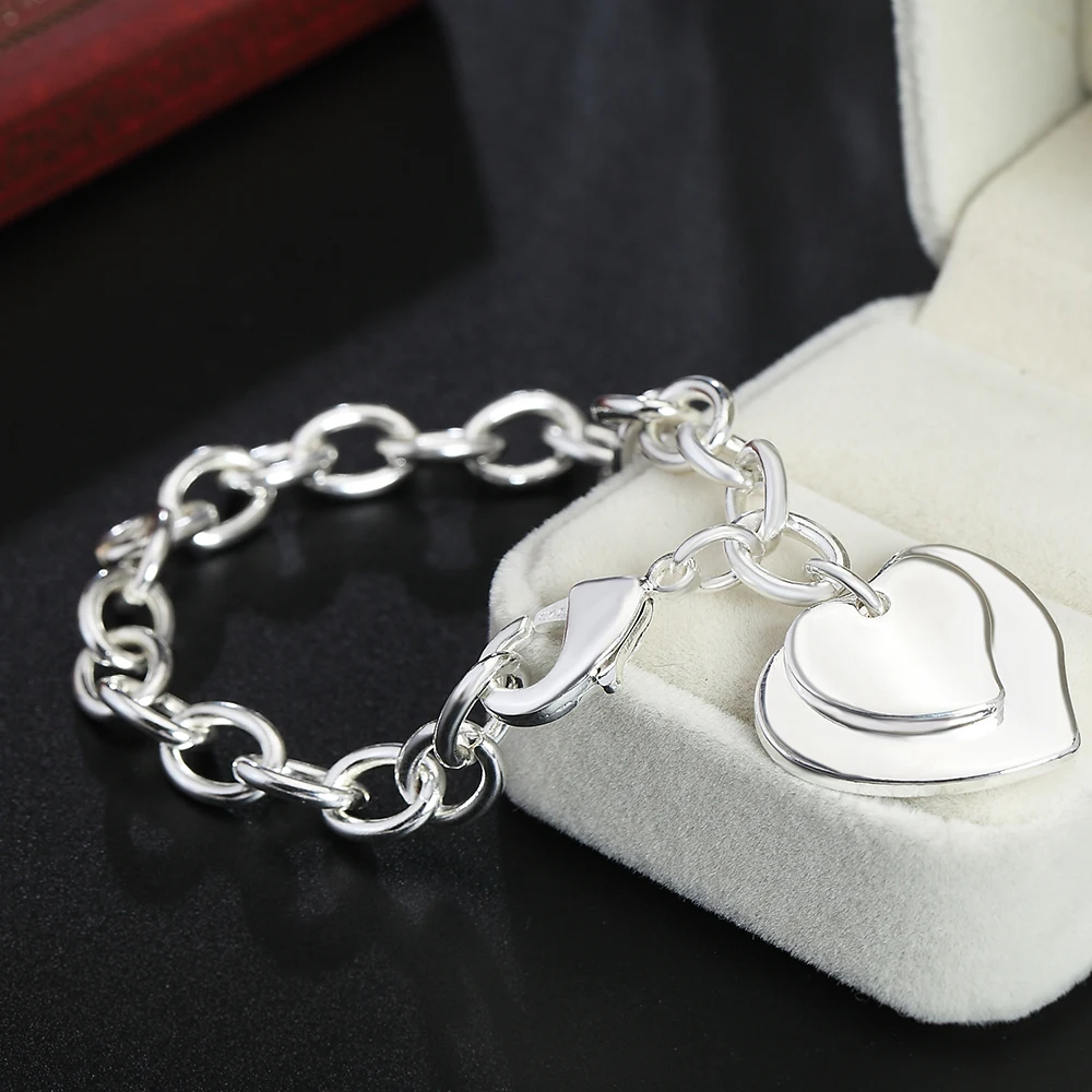 Серебряный браслет, очаровательные браслеты для женщин, высокое качество, Bileklik браслет и браслет, модное ювелирное изделие, подарок