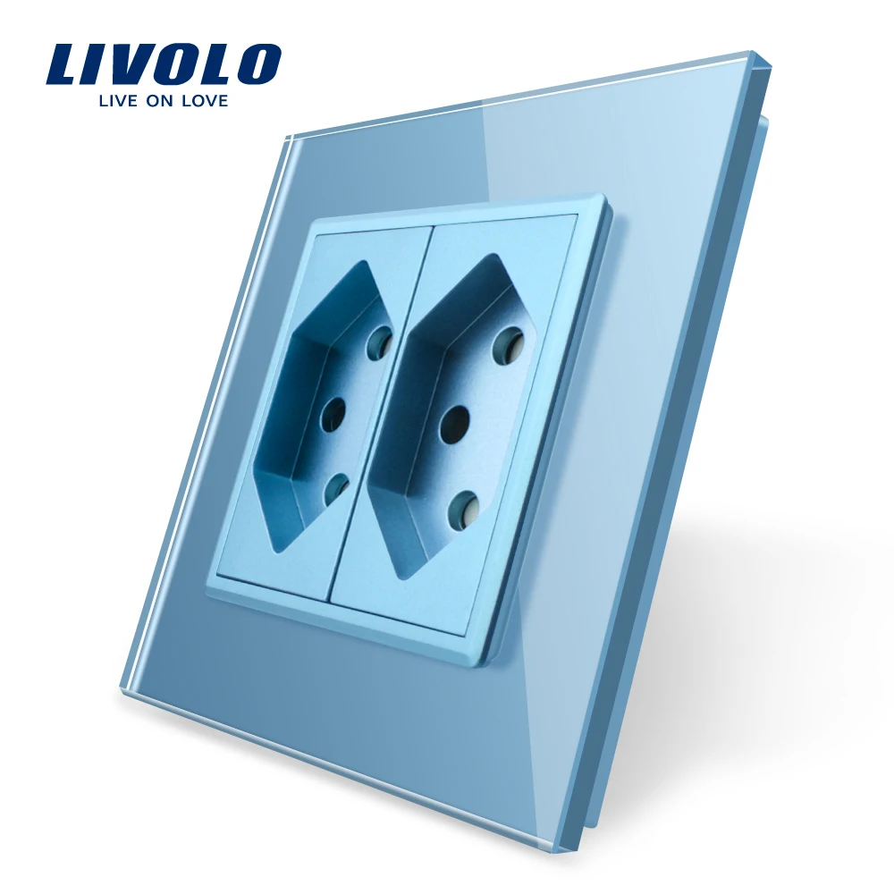 

Livolo EU Standard switzerland Power Socket,Crystal Glass Panel,16A switzerland Wall Power Socket, 16A standard power outlet