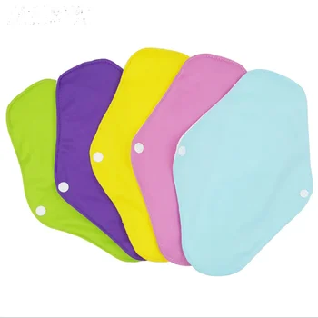 

5Pcs Reusable Soft Panty Liner Light Flow Sanitary Napkin Pads Washable Bamboo Cloth Sanitary Pad Color Random