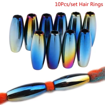 

10Pcs/Set 4 Style Braid Cuffs Hair Rings DIY Hair Braid Dreadlock Dread Beads Pins Rings Tube Cuff Clips Jewelry Different