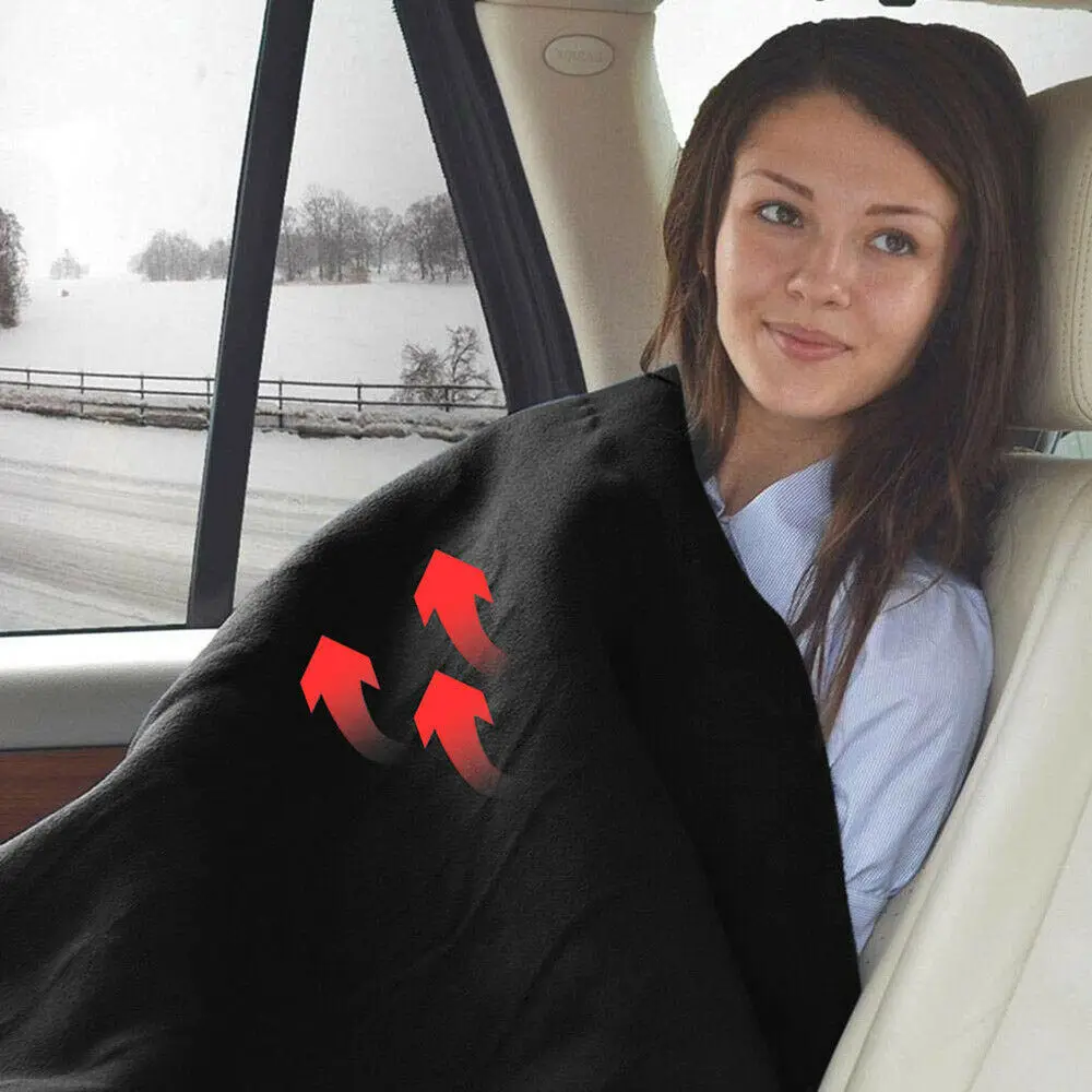 150*110cm Car Heating Blanket Winter Heated 12V Lattice Energy Saving Warm Auto Electrical Blanket For Car Constant Temperature