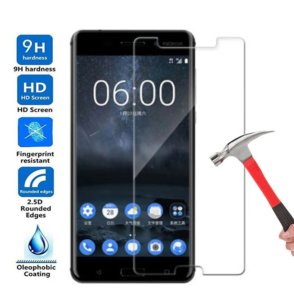 9H для nokia x6 защита экрана телефона 6 закаленное стекло 6.1 защитная пленка на
