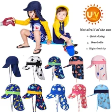 SPF 50+ Детские Регулируемый шапка кепка детская для кепка для мальчика панама детская шапка девочки шапка для мальчика