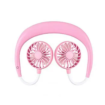 

3-leaf sports wear hanging neck fan first generation Plastic Ordinary round 360 Degree Rotation Refrigeration