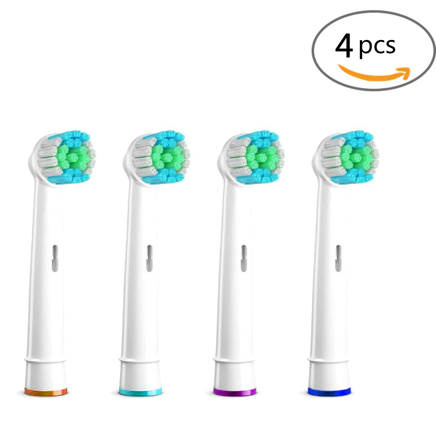 4 pcs Электрическая зубная щетка, Сменная головка, SB-17A, уход за полостью рта, 3D, белая, профессиональная, яркие зубные головки, мягкая щетина - Цвет: 4 pcs