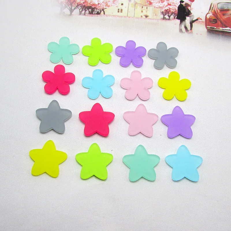 

32pcs/lot 2cm Acrylic Flower Decoration Crafts Cabochon Flatback Scrapbooking For Embellishments Kawaii DIY Accessories