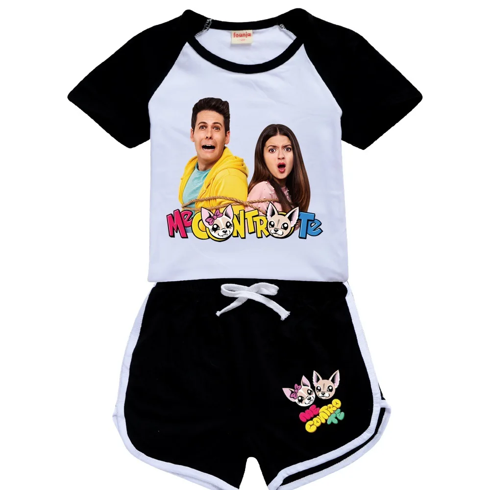 Me contro te Grils New T shirt pants short casual sports sets 2 piece sets costumes for kids boys summer toddler pajamas clothes newborn baby clothes set for hospital Clothing Sets