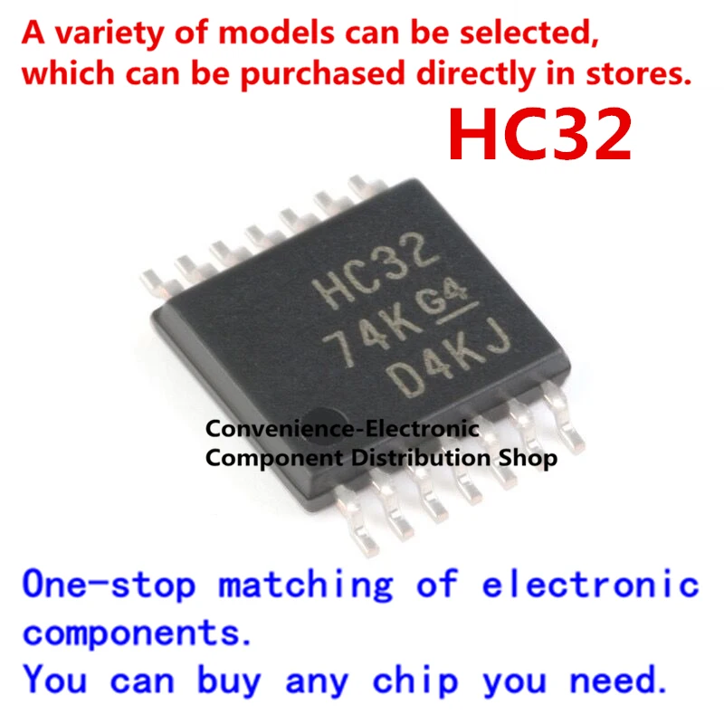 

10PCS/PACK HC32 74HC32PW SN74HC32PWR SMD 74HC32PWR TSSOP-14 six-channel inverter chip on chip