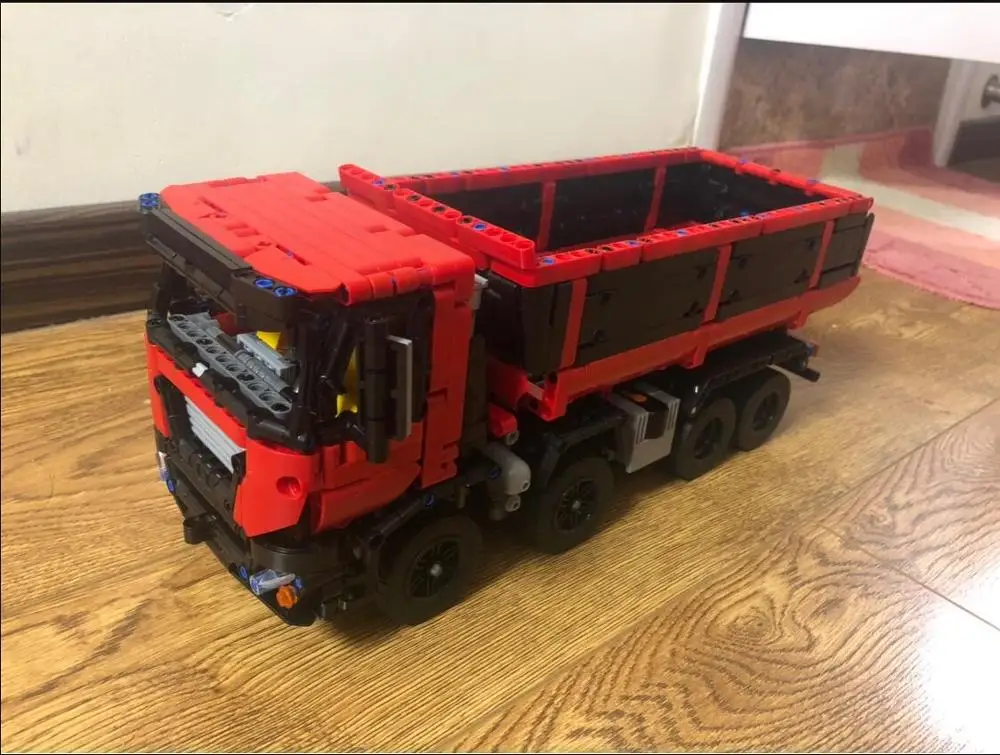 

2019 new moc Technic Series Power functions MOC-19929 8x4 Dump Truck Building Blocks Bricks birthday diy toy Gift