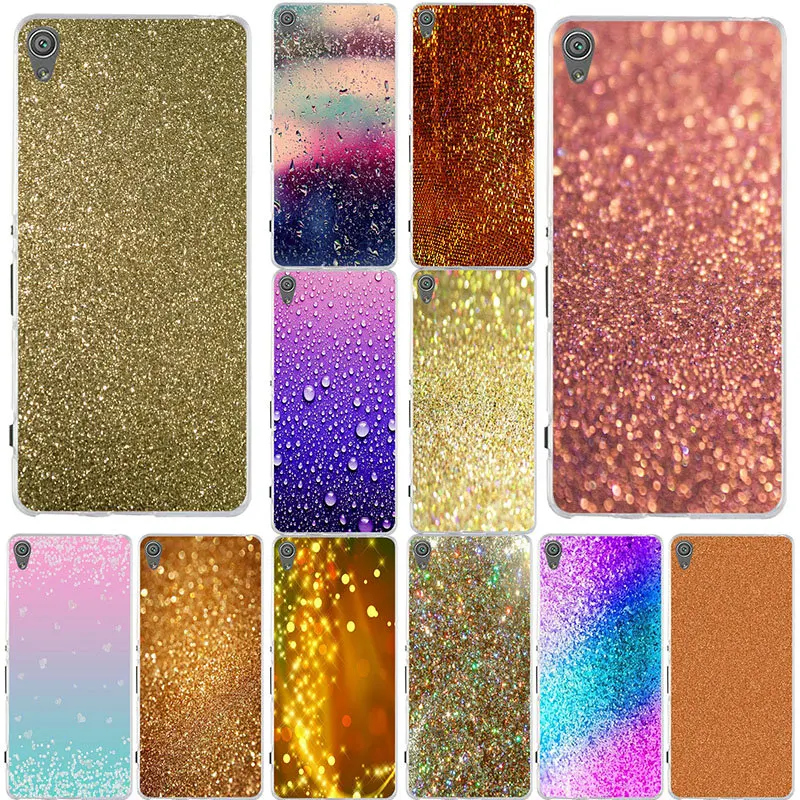 Cases for Sony Xperia E3 E5 M2 M4 M5 T3 X XA1 XZ Z Z1 Z2 Z3 Z4 Z5 Compact Premium Bags Sparkle Glitter Gold Bling | Мобильные