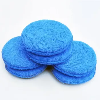 

5'' inch Soft Microfiber Car Wax Applicator Pad Polishing Sponge for apply and remove wax Auto Care 5pcs or 10pcs for choice