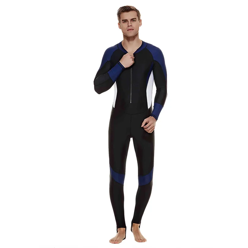 Men Rash Guards Swimsuit Diving Full Body Lycra dry Zipper Surfing Suit long sleeved one piece clothes Surfing Wetsuit