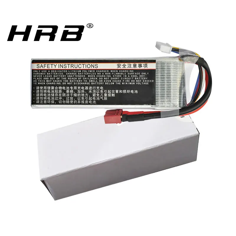 Аккумулятор HRB Lipo 3S 11 1 в 1300 мАч 1500 14 8 2200 30C 100C с разъемом Deans XT60 для