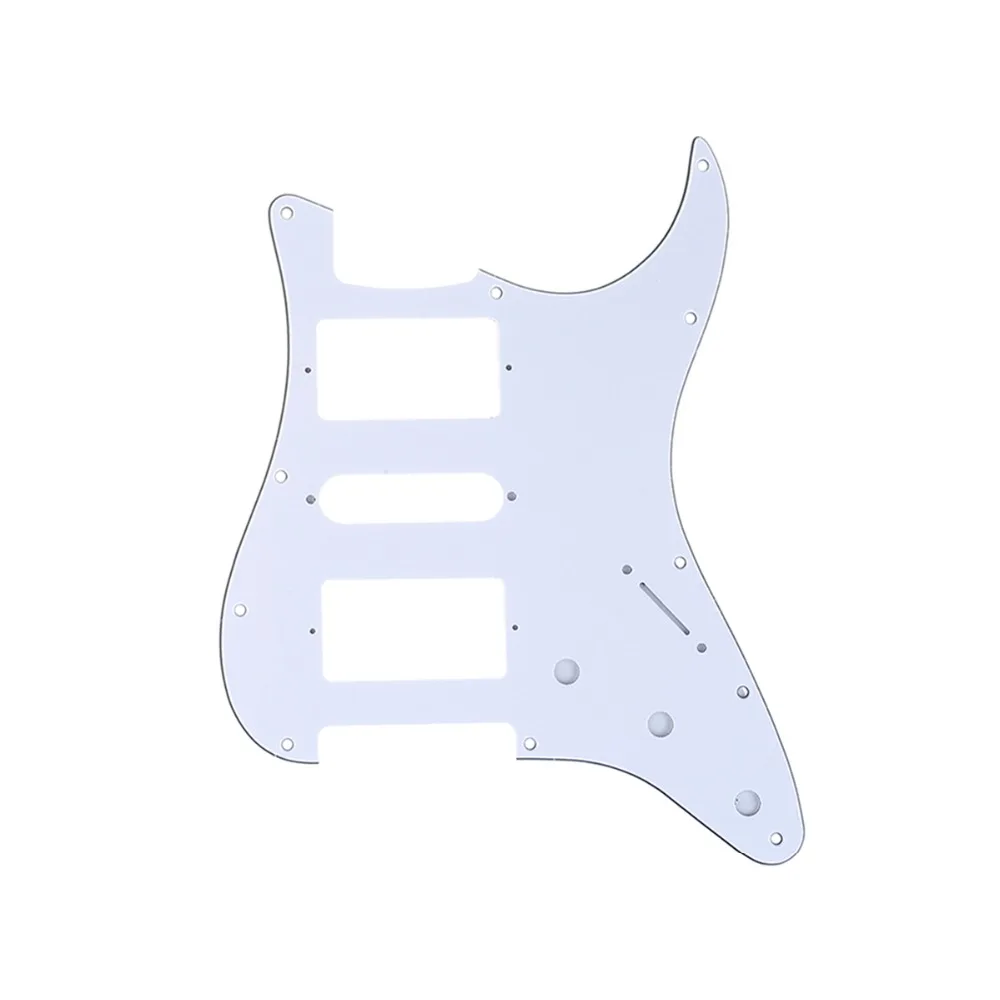 Musiclily Pro 11 Hole HSH гитара Страт Накладка для Fender американский/мексиканский стандарт Stratocaster Стиль, 3Ply белый