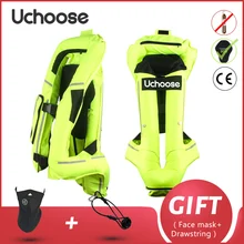 UCHOOSE Motorcycle Airbag Vest Motorcycle Life Jacket Reflective Safety Motocross Racing Riding Air bag System CE Protector