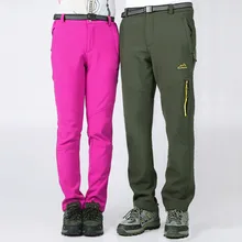 Осенне-зимние новые стильные уличные брюки мужские парные облегающие ветрозащитные водонепроницаемые мягкие альпинистские брюки женские теплые