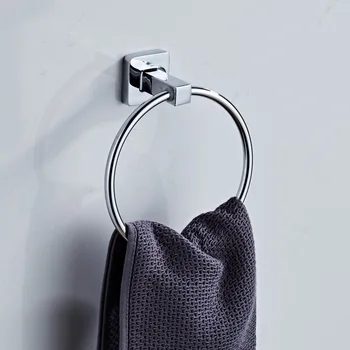 

Towel Rack Ring Round Wall Hanging Towel Rack Stainless Steel Towel Ring Paper Towel Holder Bathroom Simple Storage Rack