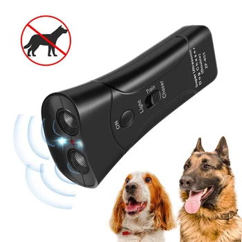 

Dual-head Ultrasonic Dog Training Repeller Control Trainer Device Anti-barking Stop Bark Deterrents Portable Dogs Pet Supplies