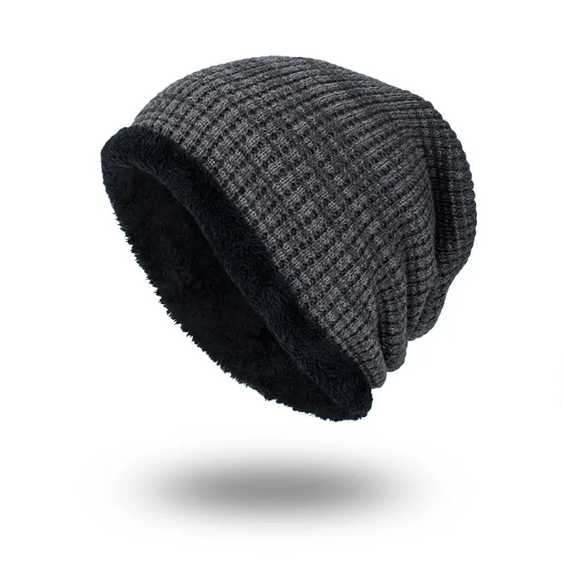 Серый Skullies Beanies, зимние шапки для мужчин, Beany, вязаная шапка для женщин, мужчин, Gorras, теплая мягкая Балаклава, капот, шапочка, шапка - Цвет: Серый