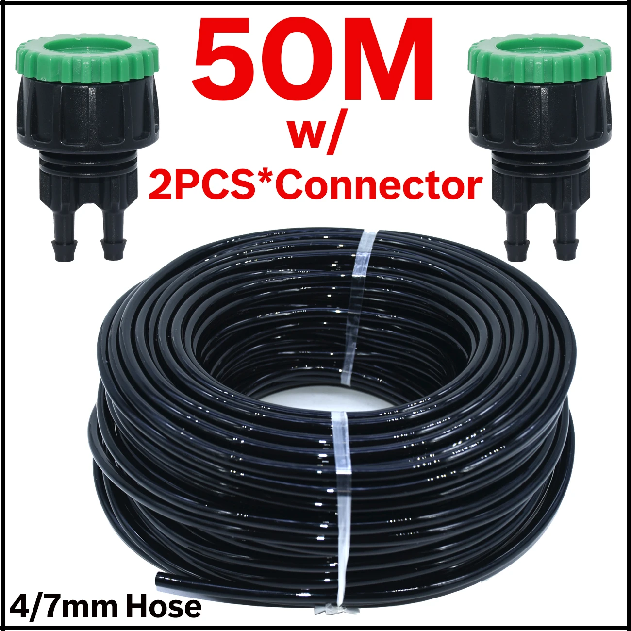 KESLA 5m-50m Garden Watering Hose 4/7mm PVC Pipe Micro Drip Irrigation Tubing Sprinkler w/ Tap Connector for Balcony Greenhouse