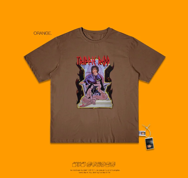 Красивый тренд Trippy Redd. Верхняя одежда без подкладки с короткими рукавами и изображением героев мультфильмов для школьниц Sen в стиле хип-хоп
