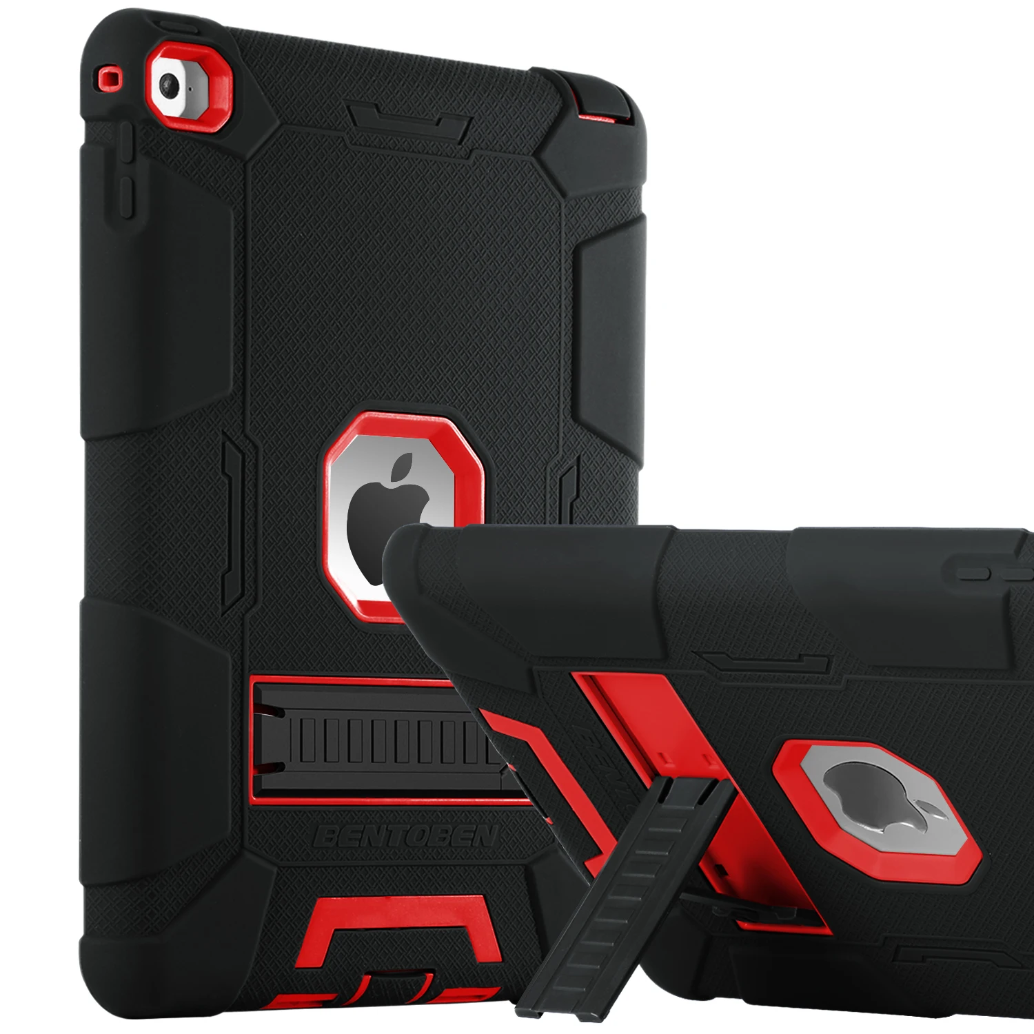 

BENTOBEN Case for iPad Air 2 Shockproof 3 Layer Heavy Duty Rugged Kickstand Anti-Slip Scratch Resistant Protective Cases