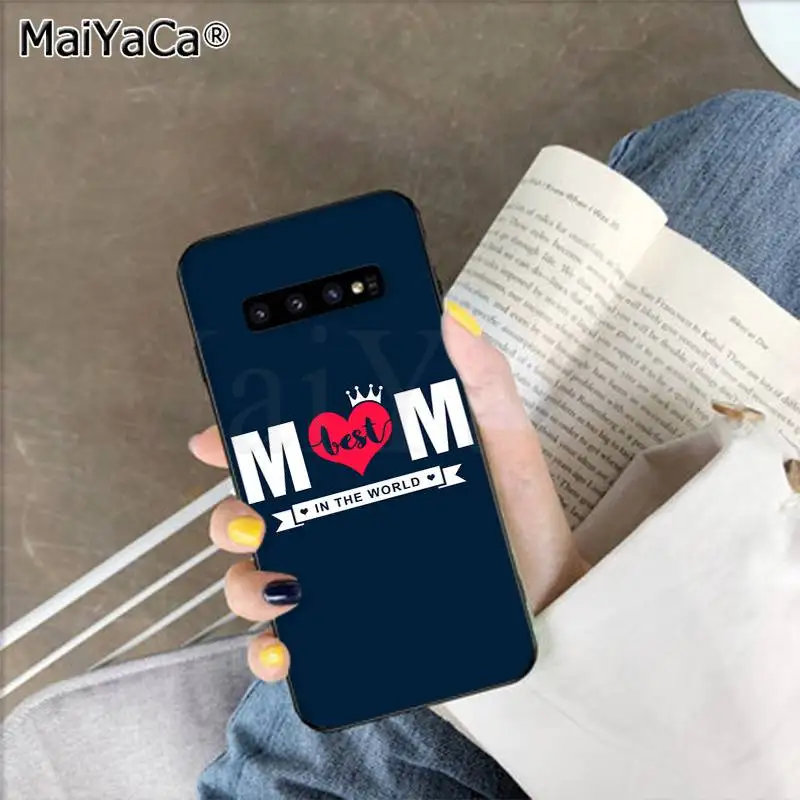 A9 MaiYaCa Best Mom ТПУ мягкий силиконовый черный чехол для телефона для samsung S9 plus S5 S6 edge plus S7 edge S8 plus S10 E S10 plus - Цвет: A9