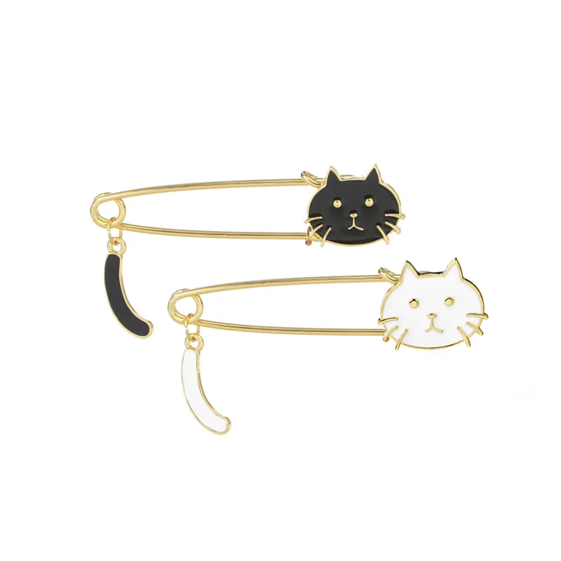 

Wish2017 Hot Selling Japanese-style Clatter Oil Drop Kitty Shake Tail Animal Brooch Clothes Accessories Brooch