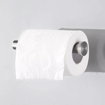 

Self Adhesive Toilet Paper Towel Holder Tissue Paper Roll Holder Rustproof Stainless Steel Brushed