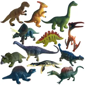 

12pcs/lot DIY Simulation Mini Dinosaur Model Set children's educational toys simulation animal small Gifts for boys