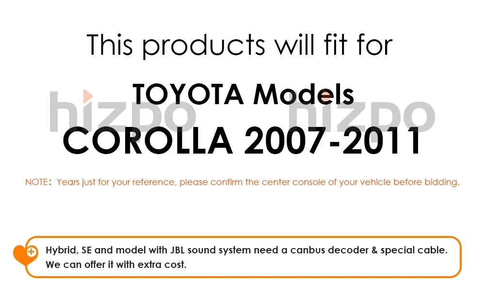 Discount 8" 2Din Android 9.0 Car DVD GPS Player For Toyota Corolla 2007-2011 Bluetooth WIFI OBD2 Touch Screen 4-Core +Map+Free Camera 4