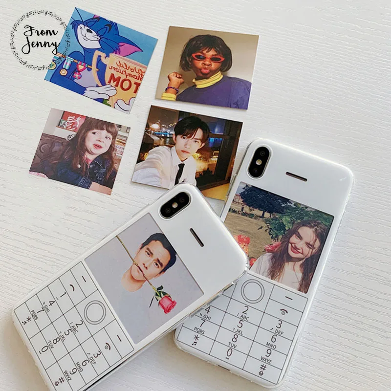 

From Jenny Personality camera case for iPhone x xr xs max 6 6s 7 8 Plus simple card glossy mobile phone protection hard case