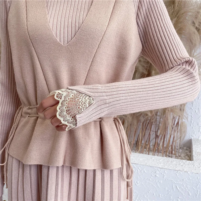 Ограничено по времени, пуловер, кардиган, Feminino Blusas De Inverno Feminina, фильм 9495, 2 шерстяных волоса, кружевное платье для леди 85