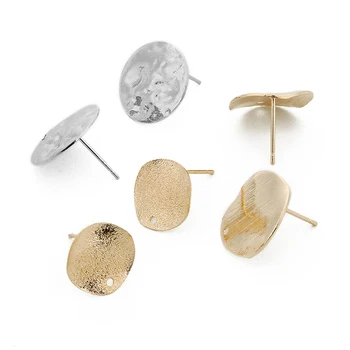 

20pcs 12/15mm Smooth Flat Earrings Set Ear Pin Fit Women DIY Earrings Bihemian Jewelry Accessories Findings For Jewelry Making