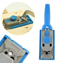 2In1 Kit de localisation de trou oblique à trou droit Guide de goujon pour le travail du bois Localisateur de perforateur avec outils d'ouverture de trou d'échelle 