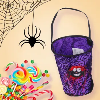 

Halloween Trick Or Treat Bags Durable and Wear-resistant. Kids Candy Bucket Tote Cobwebs and Spider Bag NEW 2020 dropship`