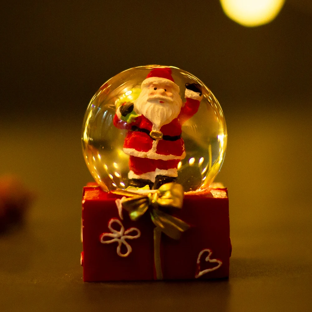 

Wholesale Ball with Snow Christmas Snow Globe with Santa Claus Elk Crystal Ball Snow New Year Gifts Dropshipping 2019