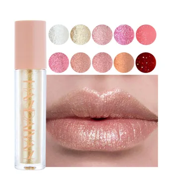 

2020 Waterproof Non-stick Cup Glitter Lipstick Long Lasting Non-blooming Velve Charm Women Lip Nude Gloss Makeup Cosmetics TSLM1