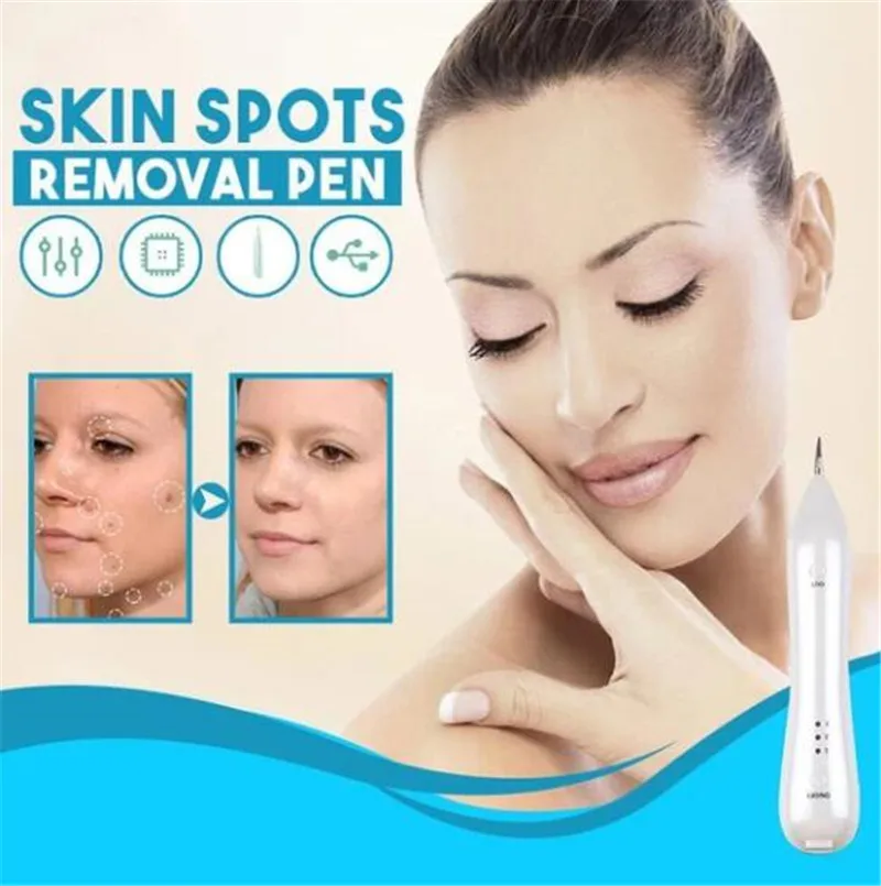 Skin Spots Removal Pen Mole Portable USB Charging Freckles Dark Spot Nevus Tattoo Dot Tag Remover Machine | Красота и здоровье
