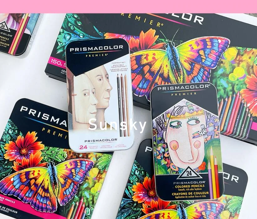 Prismacolor Premier 150 Oily Colored Pencils 24/36/48/72/132/150 Color Tin  Box Set 4.0mm Soft Core Portrait Skin Color Pencil - Wooden Colored Pencils  - AliExpress