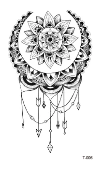 

Waterproof Temporary Tatoo Fake Tattoo Sticker Crystal Mandala Louts Tattoos Stickers Tatouage Tatto Art For Women Girl Lady