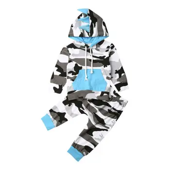 

Print Hooded Toddler Newborn Baby Boy Dinosaur Bathing Suit Camo Hooded Tops Long Pants Outfits Clothes 0-24 Months