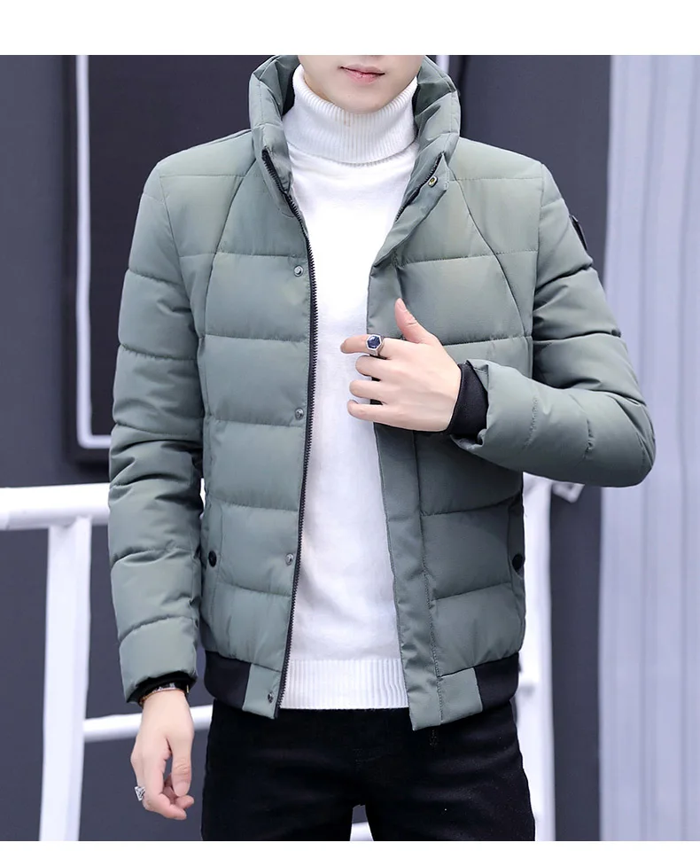 New Style MEN'S Outerwear Winter New Style Cotton-padded Jacket Korean-style Slim Fit Short Handsome MEN'S Cotton-padded Cl